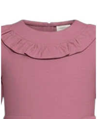 Hope & Henry Toddler Girls' (2T-5T) Organic Ruffle Neck Knit Skater Dress