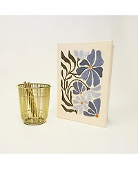 Danrong Embroidered Canvas Hardcover Journal Lined Pages