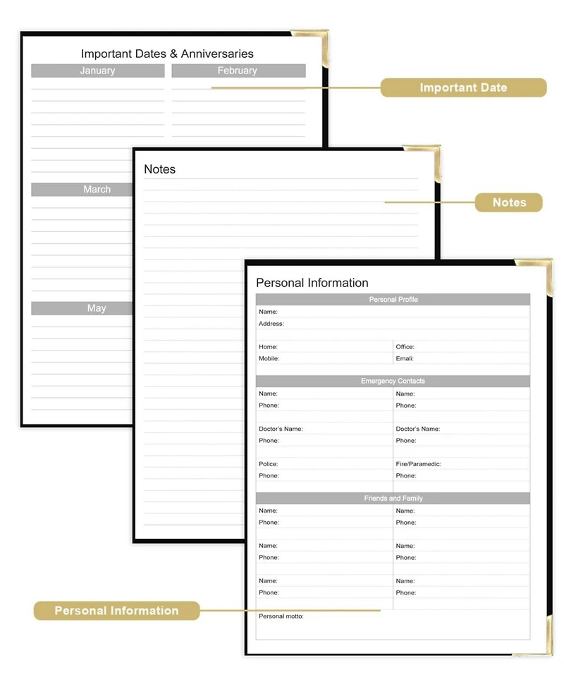 Danrong Undated Daily Planner Hardcover Hourly Schedule To Do Lists Habit Tracker Layflat Binding All One Planning Tool
