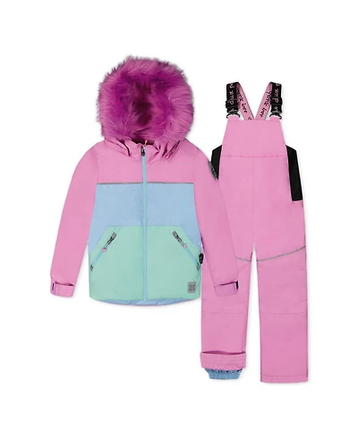 Deux par Little Girls 6TO 8 Two Piece Discover Snowsuit Pinkish