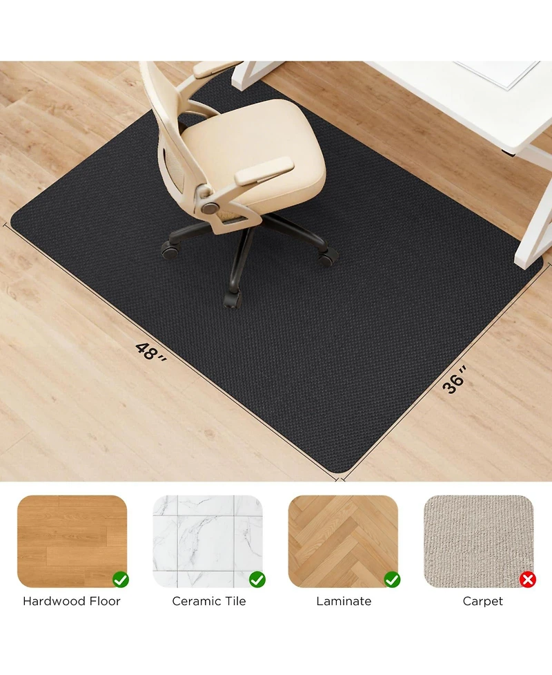 Danrong Heavy Duty Office Chair Mat Non Slip Floor Protector For Hardwood Tile