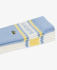 Lacoste Men's Everyday Mid-Calf Ribbed Crew Socks, 3-Pack