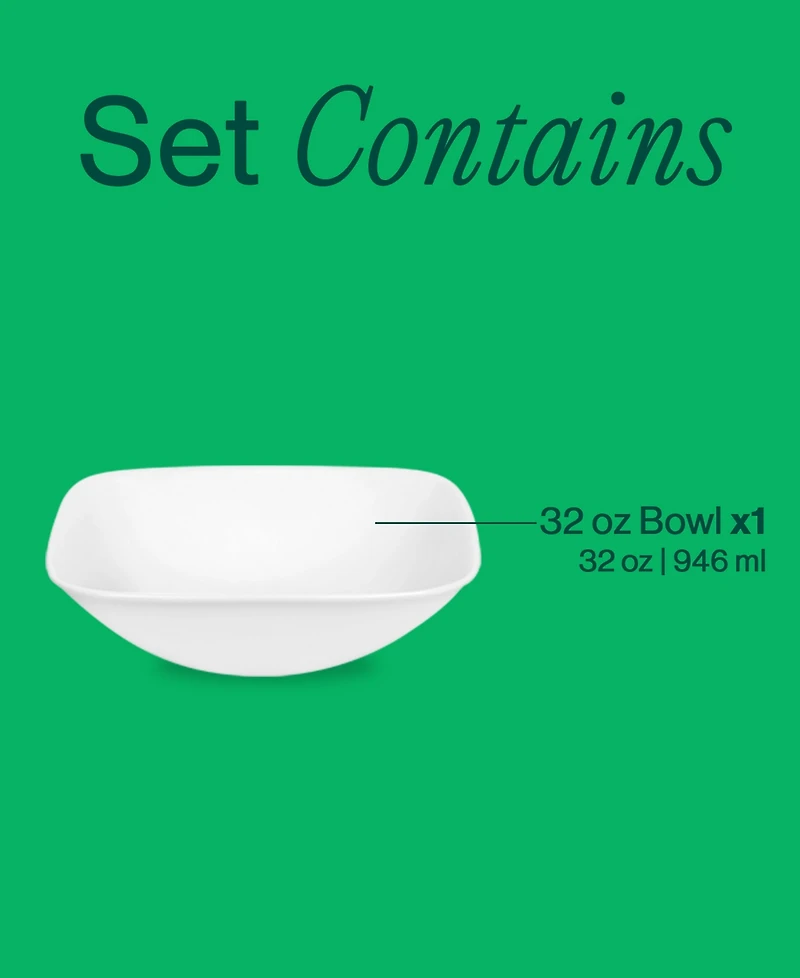 Corelle Square Pure White Bowl