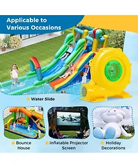 Sugift 980W Portable Bounce House Blower 1550 Cfm Air Pump Fan with Carry Handle and Ground Stakes