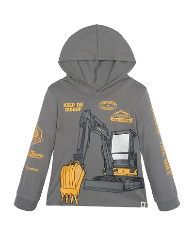 John Deere Boys' 4-20 Crossover-Neck Graphic-Print Pullover Hoodie