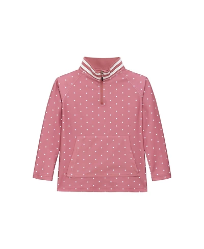 Courtside Kids Girls' 6-16 Retro Half Zip
