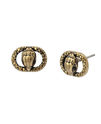 Kurt Geiger London Faux Stone Signature Chelsea Eagle Small Stud Earrings