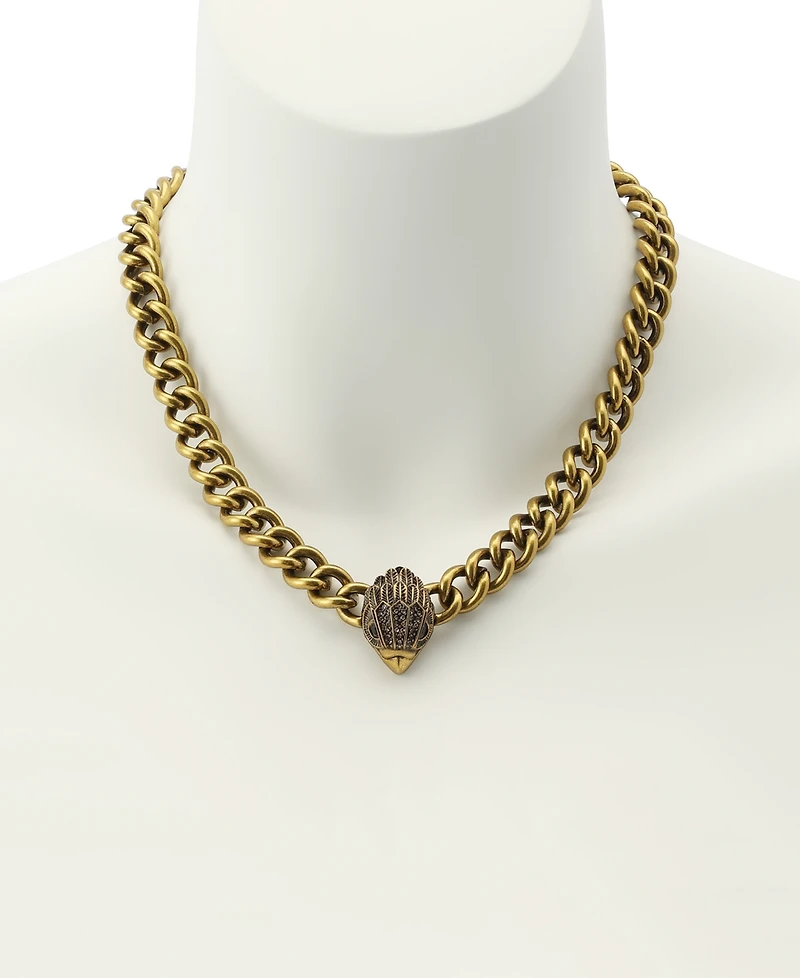 Kurt Geiger London Faux Stone Signature Eagle Collar Necklace