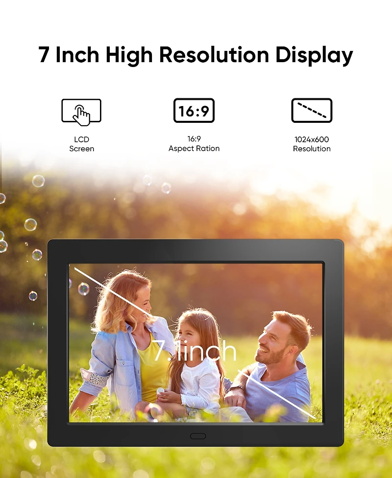 Eco4Life 7" Digital Photo Frame with Remote Control