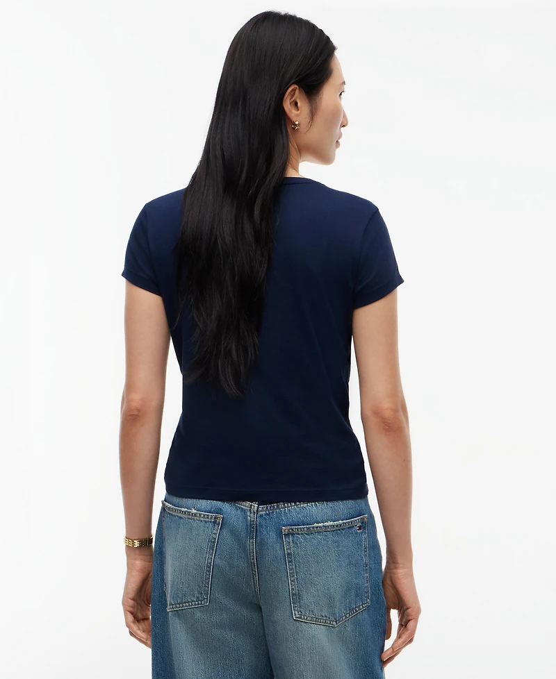 Tommy Hilfiger Women's Script Logo Crewneck Short-Sleeve T-Shirt