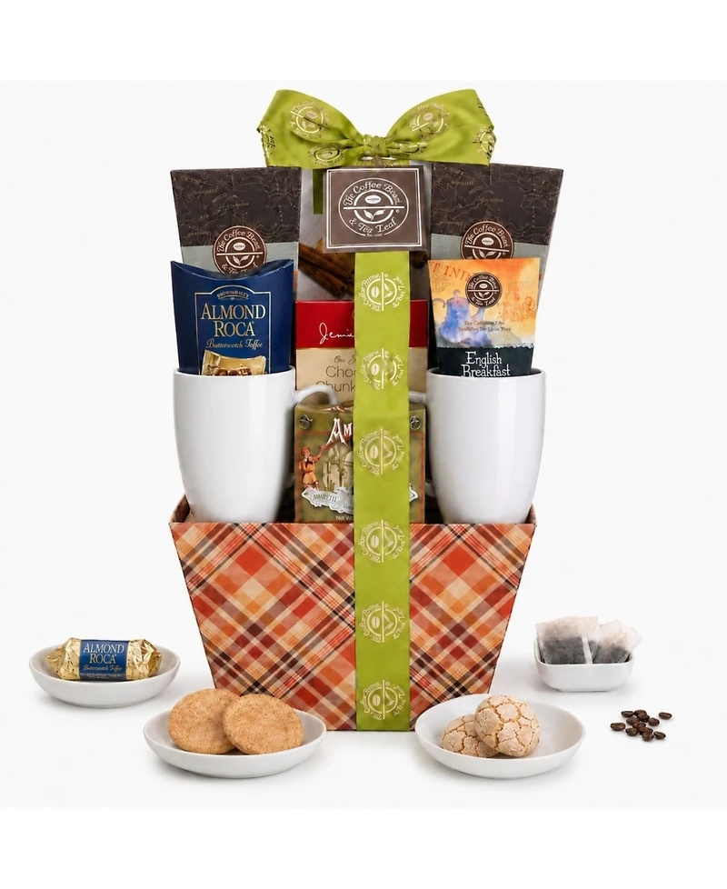 Beyond the Bow Gifts Coffee Bean Tea Leaf Coffehouse Classics Gift Basket, 9-Pieces