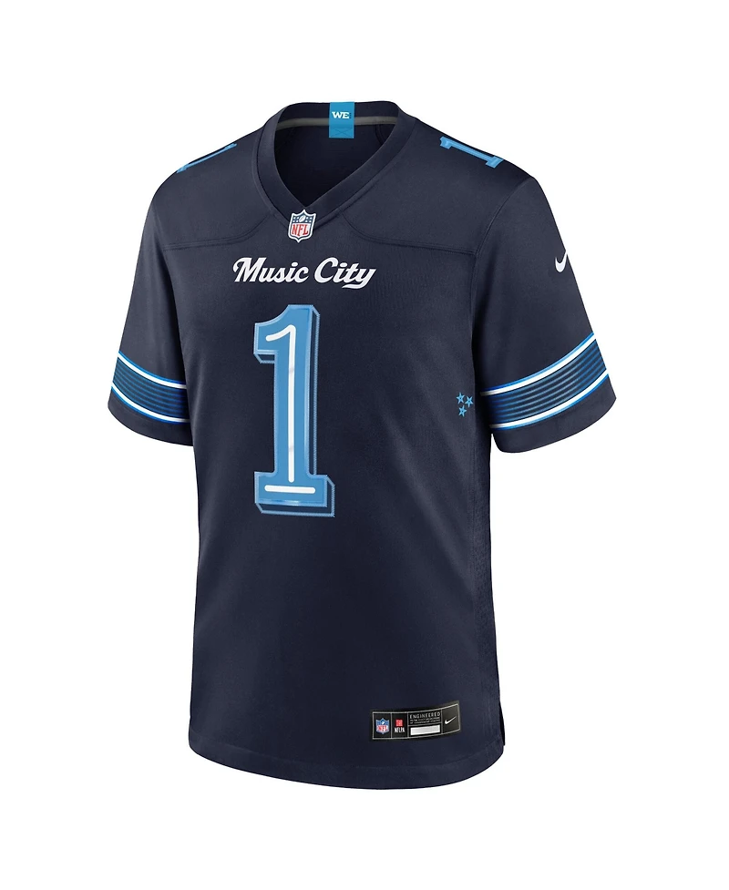 Nike Men's Cameron Ward Navy Tennessee Titans 2026 Rivalries Collection Game Jersey