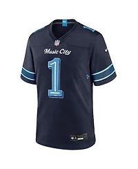 Nike Men's Cameron Ward Navy Tennessee Titans 2026 Rivalries Collection Game Jersey