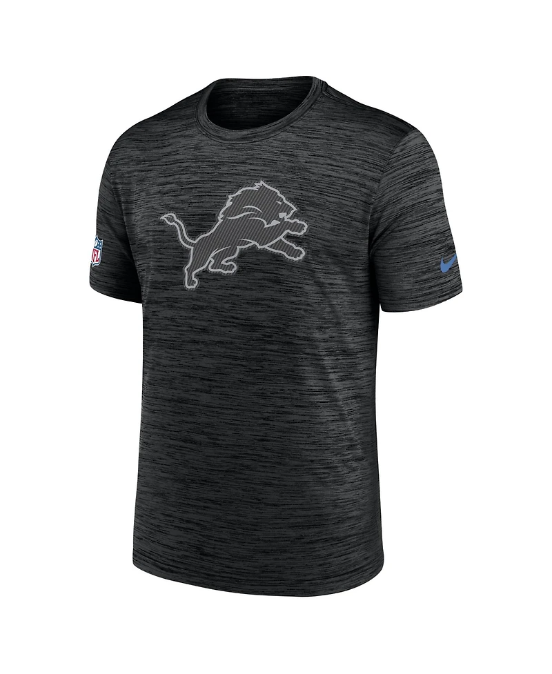 Nike Men's Black Detroit Lions 2026 Rivalries Collection Sideline Velosity T-Shirt