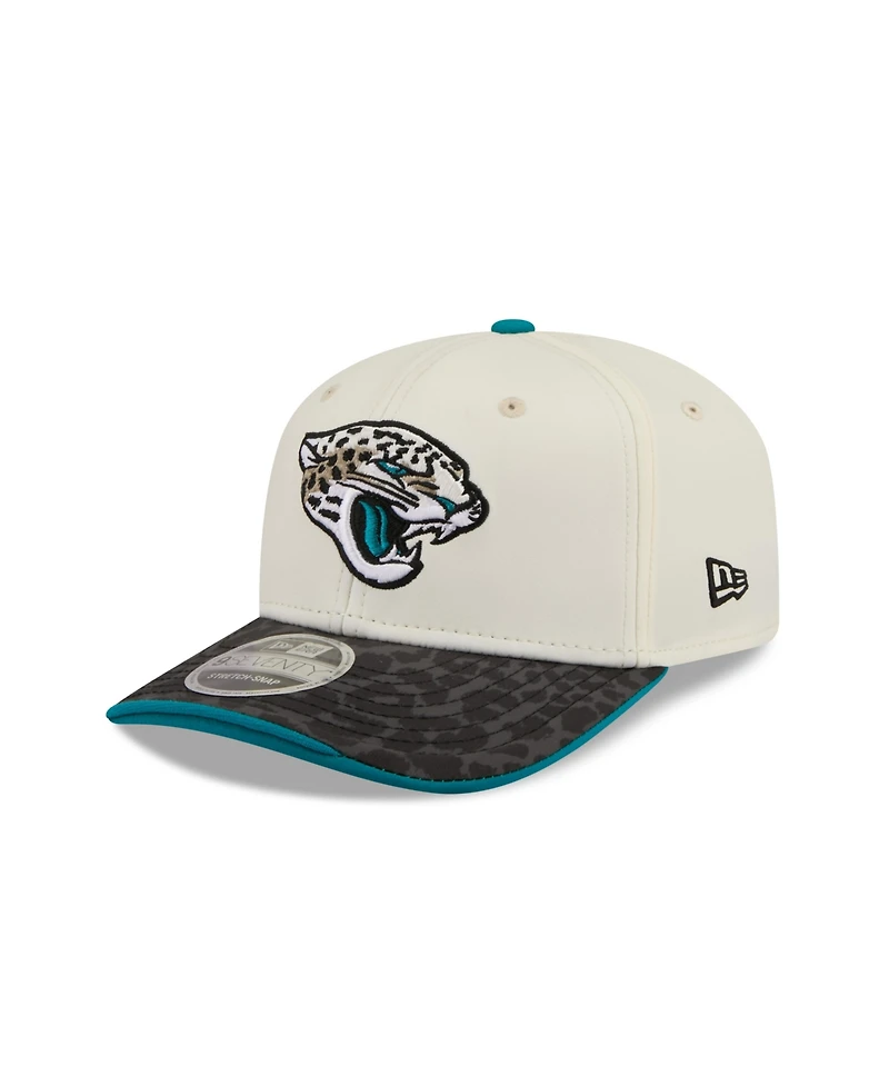 New Era Men's Cream/Black Jacksonville Jaguars 2026 Rivalries Collection Sideline 9SEVENTY Adjustable Hat
