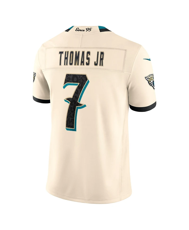 Nike Men's Brian Thomas Jr. Natural Jacksonville Jaguars 2026 Rivalries Collection Vapor F.u.s.e Stitched Limited Jersey