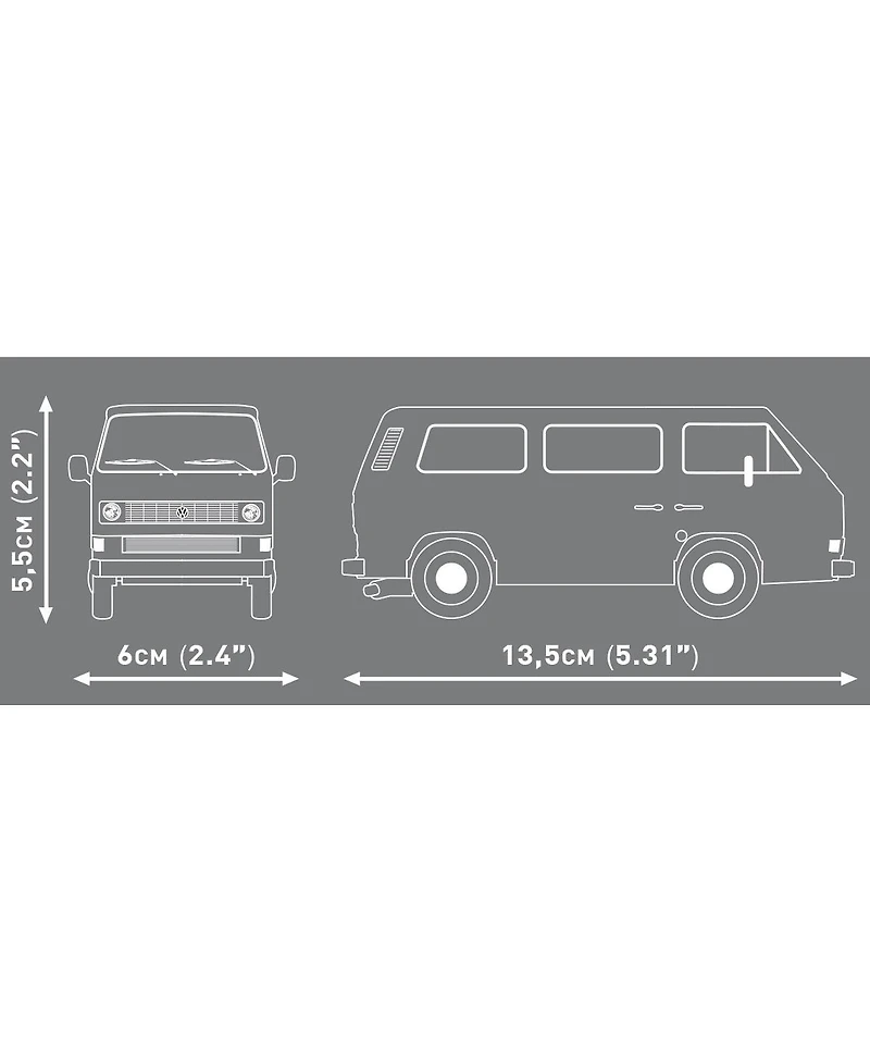 Cobi Volkswagen Transporter Iii (T3) 1979 123-Piece Building Set, Ages 7+