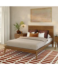 Plank+Beam Linea Tambour Full Bed, Pecan