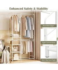 Hongge Portable Closet Organizer with Ten Removable Pants Hangers