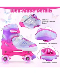 Hongge Adjustable Light-Up Roller Skates, Ages 9-14