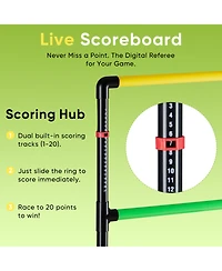 Zeny Ladder Ball and Golf Toss Set, includes 6 Balls, Scoreboard Carry Bag