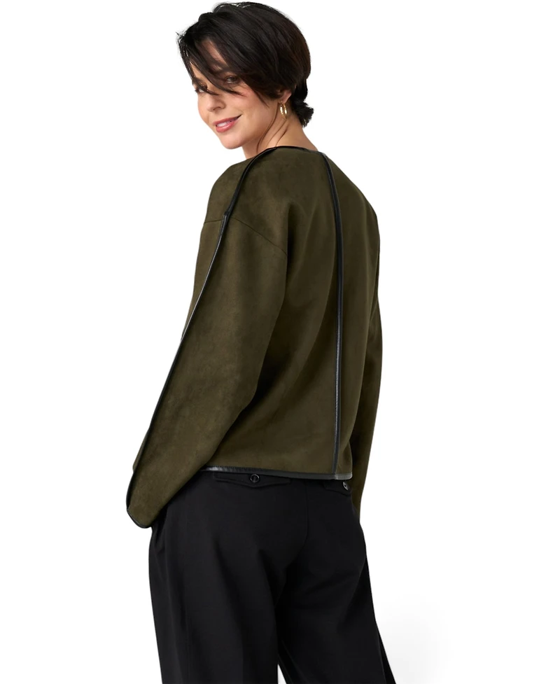 Liverpool Los Angeles Women's Faux Suede Relaxed Jacket