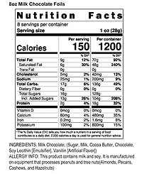 Betsy Ann Chocolates Harvest Milk Chocolate Foil Leaves, 2 Pack