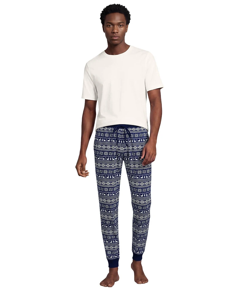 Lands' End Men's Knit Jersey Pajama Sleep Set