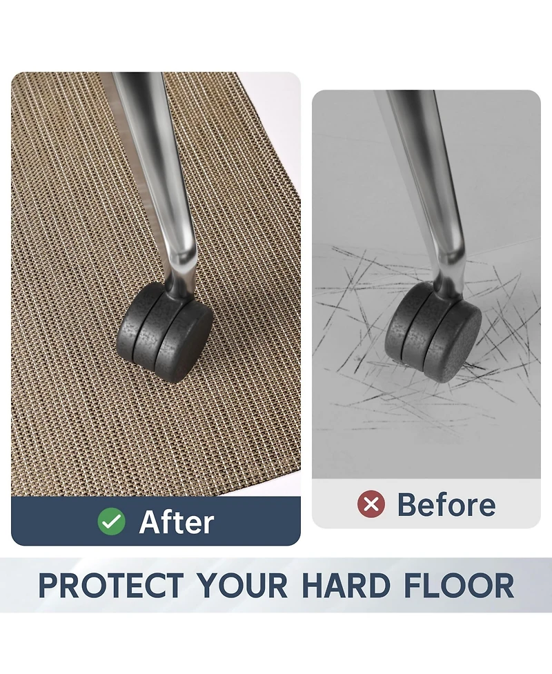 Danrong Office Chair Mat Hard Floor Protection Easy Glide Durable Clean