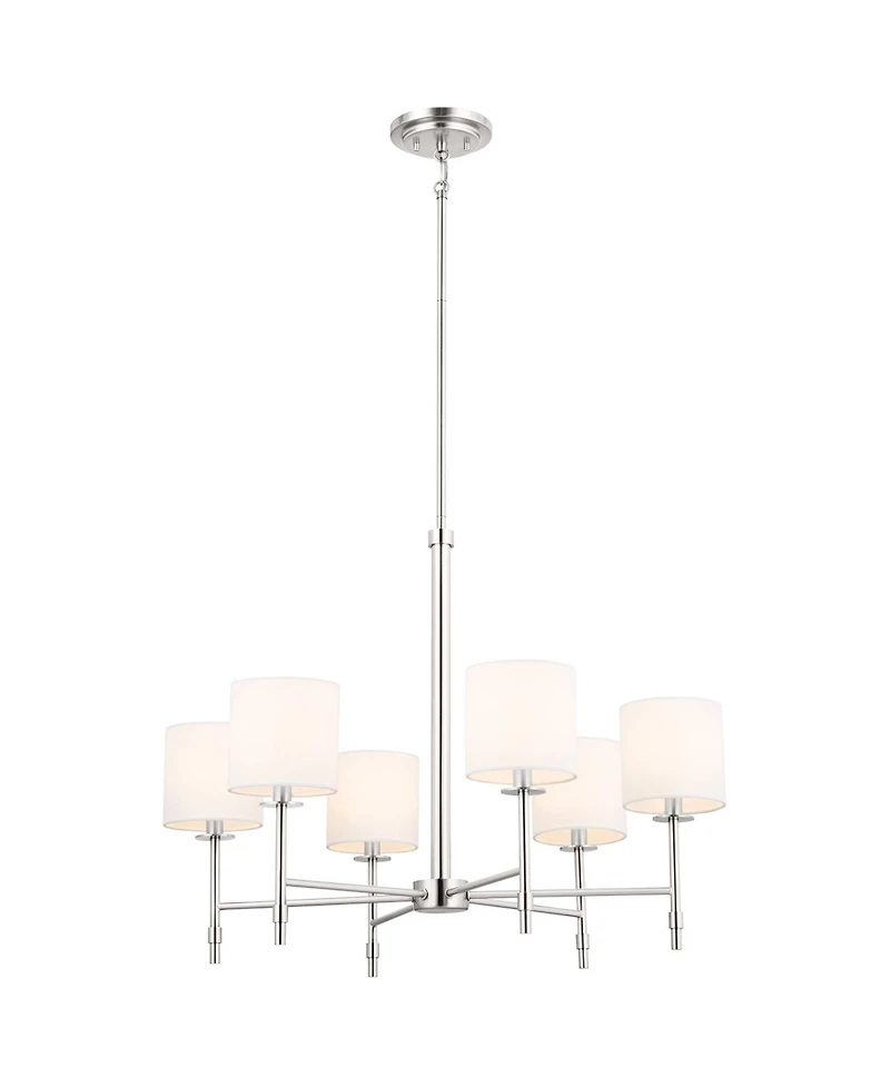 Kichler Ali 26" Wide Polished Nickel 6-Light Modern Shade Chandelier