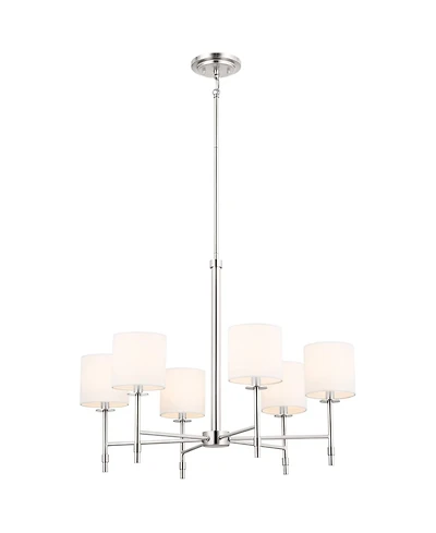 Kichler Ali 26" Wide Polished Nickel 6-Light Modern Shade Chandelier