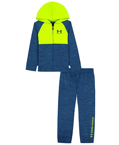 Under Armour Boys' 4-20 Color Block Zip-Up Hoodie and Joggers, 2-Piece Set
