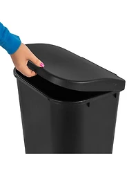 Sterilite 11.3 Gal Lift Top Lid Wastebasket Kitchen Trash Can, Black (12 Pack)