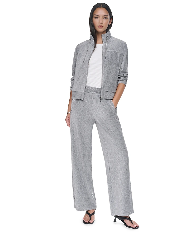 Dkny Women's Wide-Leg Velvet Pull-On Pants
