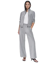 Dkny Women's Wide-Leg Velvet Pull-On Pants