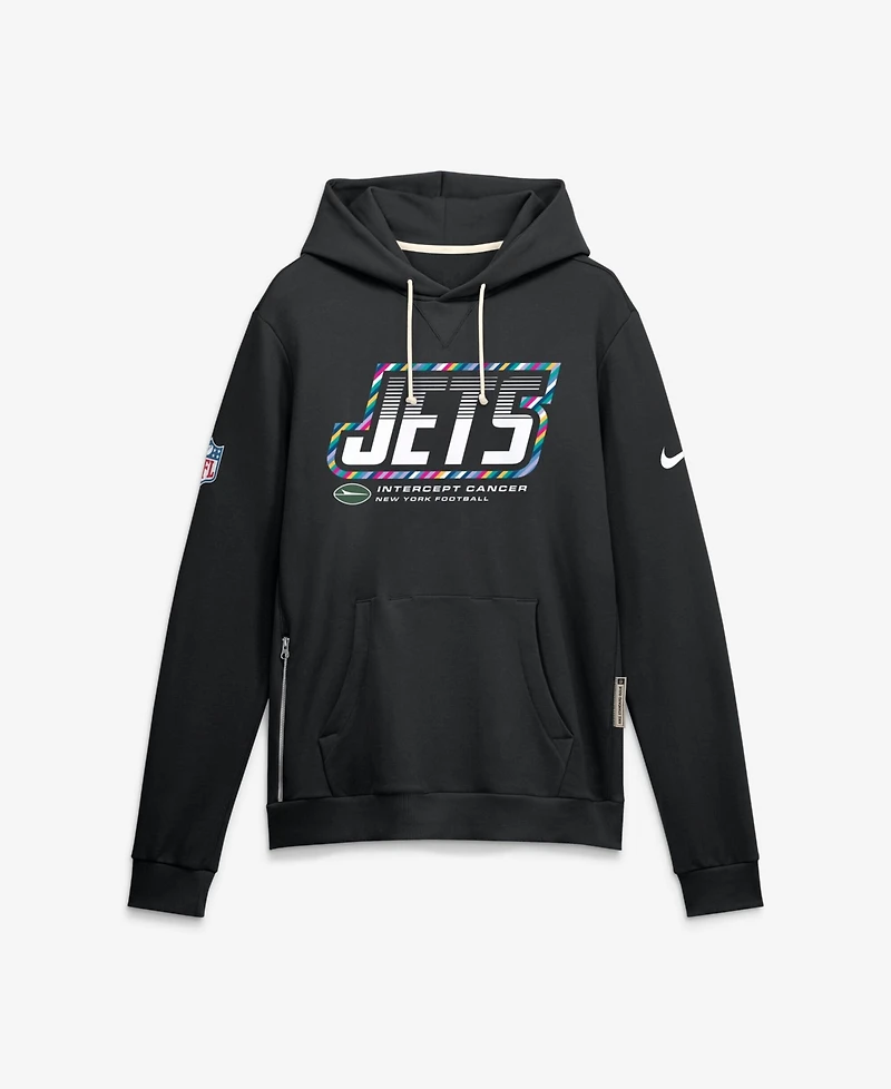 Nike Men's Black New York Jets 2026 Nfl Cruical Catch Sideline Dri-Fit Pullover Hoodie