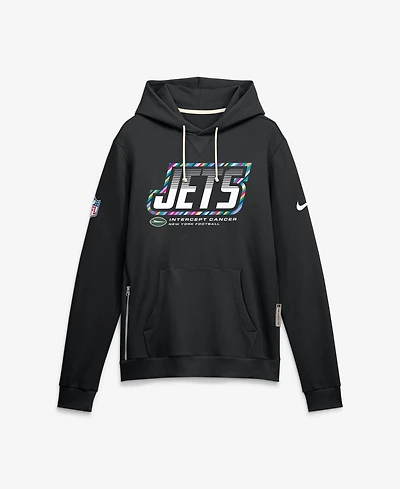 Nike Men's Black New York Jets 2026 Nfl Cruical Catch Sideline Dri-Fit Pullover Hoodie