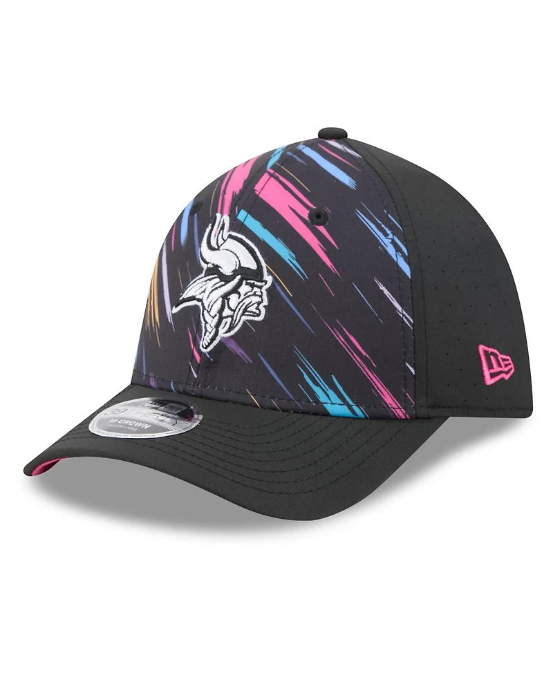 New Era Men's Black Minnesota Vikings 2026 Nfl Cruical Catch 39THIRTY M-Crown Stretch Hat