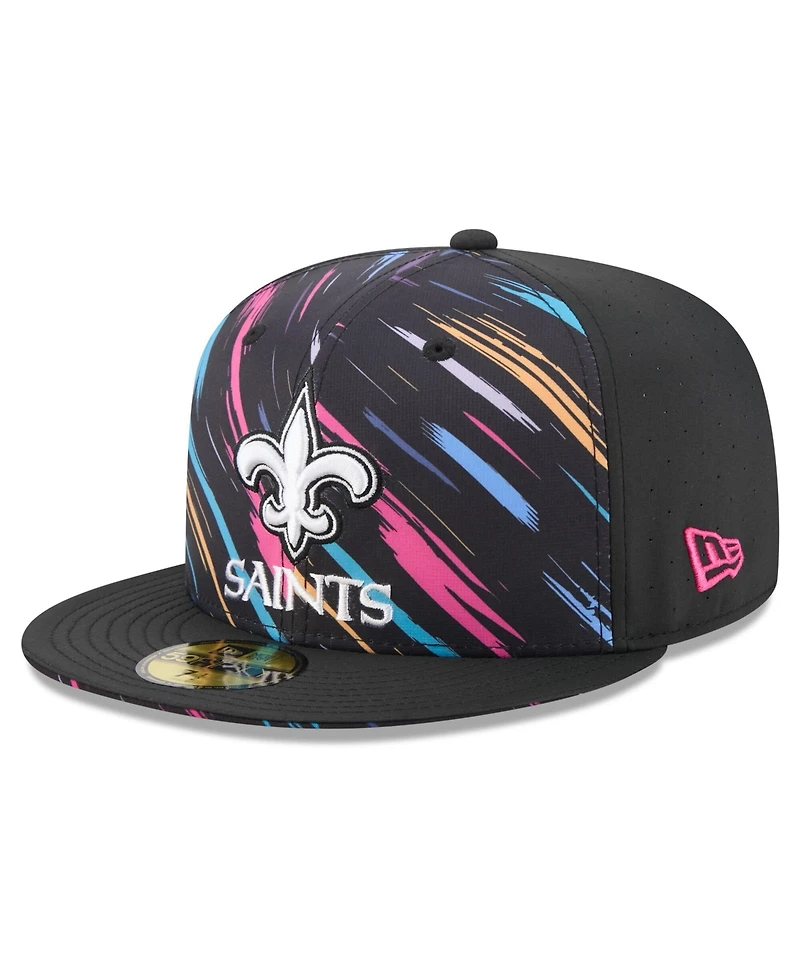 New Era Men's Black Orleans Saints 2026 Nfl Cruical Catch 59FIFTY Fitted Hat