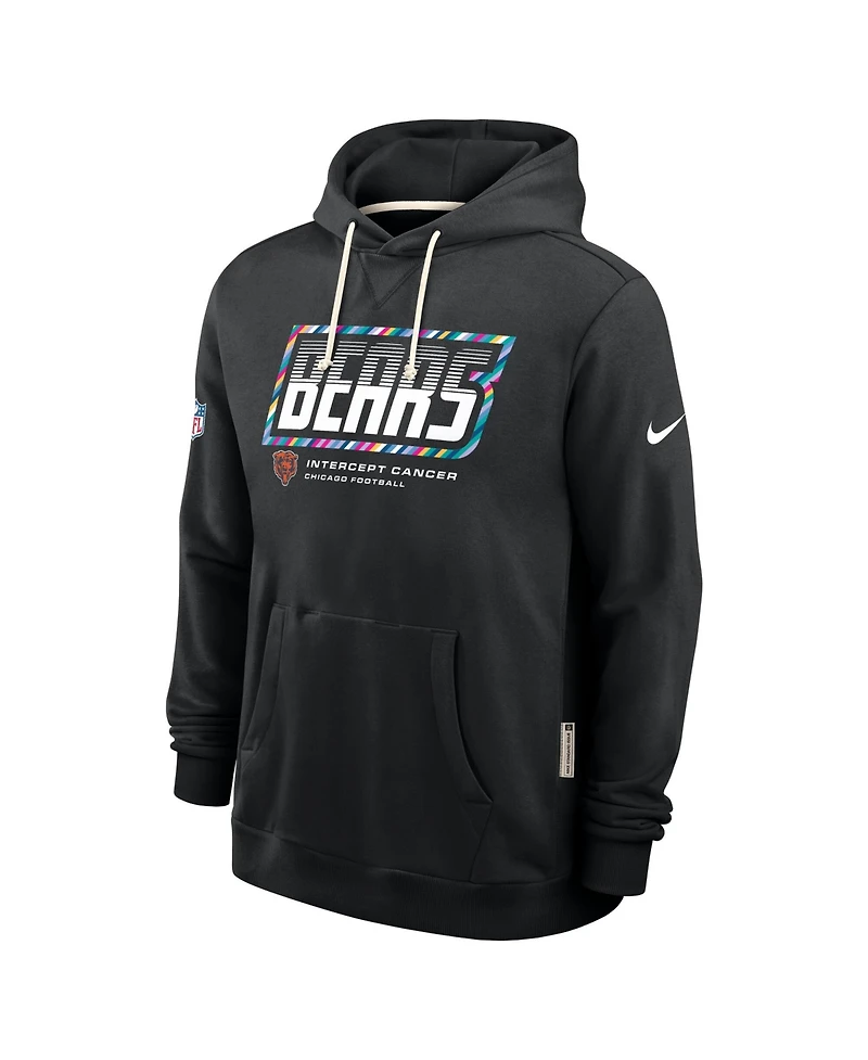 Nike Men's Black Chicago Bears 2026 Nfl Cruical Catch Sideline Dri-Fit Pullover Hoodie