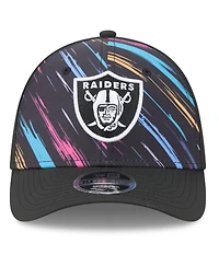 New Era Men's Black Las Vegas Raiders 2026 Nfl Cruical Catch 39THIRTY M-Crown Stretch Hat