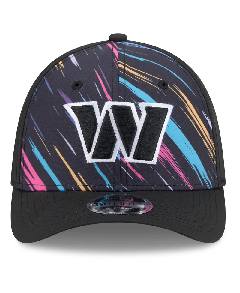 New Era Men's Black Washington Commanders 2026 Nfl Cruical Catch 39THIRTY M-Crown Stretch Hat