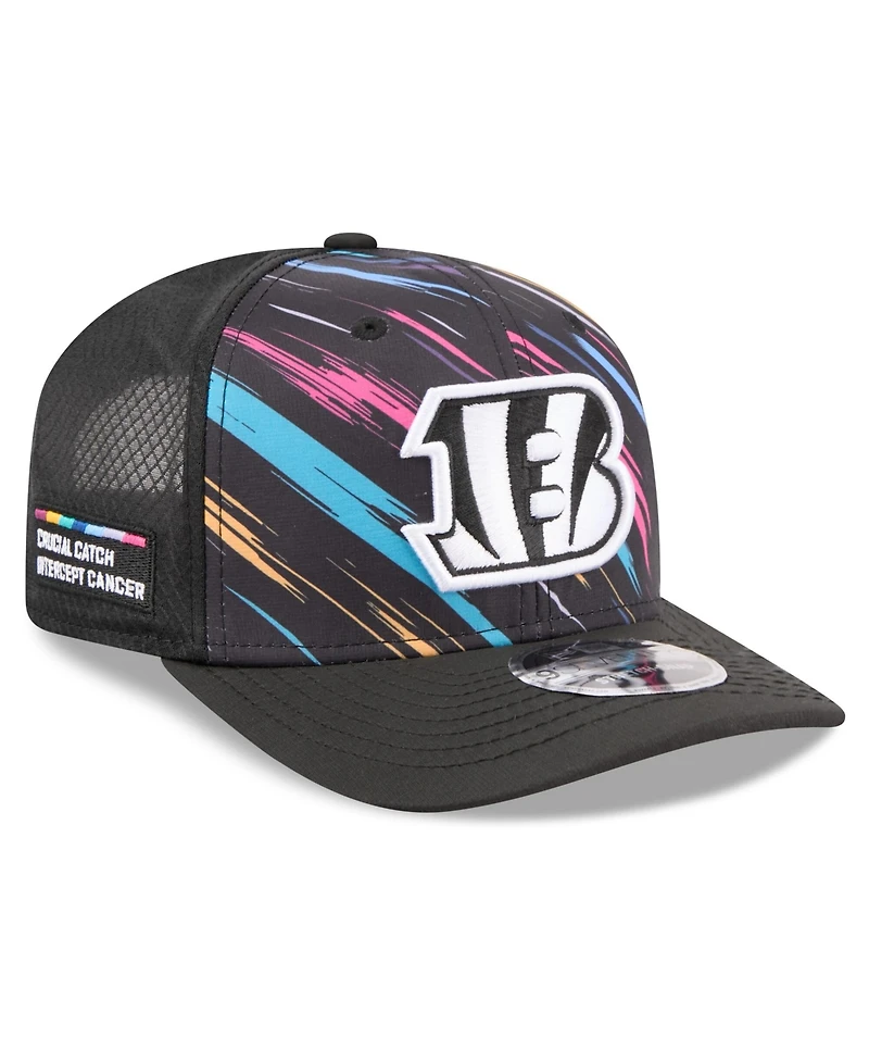 New Era Men's Black Cincinnati Bengals 2026 Nfl Cruical Catch 9SEVENTY Adjustable Trucker Hat