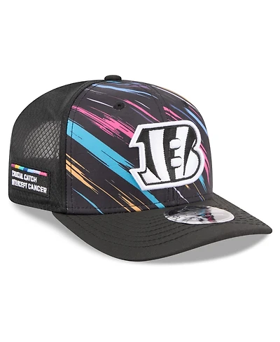 New Era Men's Black Cincinnati Bengals 2026 Nfl Cruical Catch 9SEVENTY Adjustable Trucker Hat