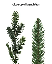 Puleo International 6.5' Pre-Lit Slim Royal Majestic Douglas Fir Downswept Christmas Tree