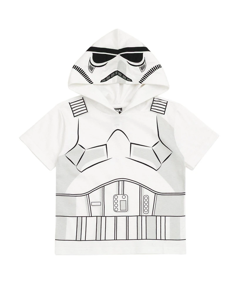 Star Wars Toddler Boys' 2T-5T Hooded Short-Sleeve T-Shirt