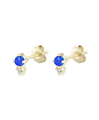 Kamaria Lab-grown Opal Seed Stud Earrings in 14k Gold-Plated Sterling Silver