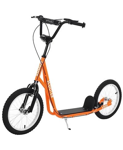 Glintex Kids Kick Scooter, Adjustable Handlebar 35.5"-37.75", Dual Brakes, Inflatable Wheels, 220 lbs, Ages 5+