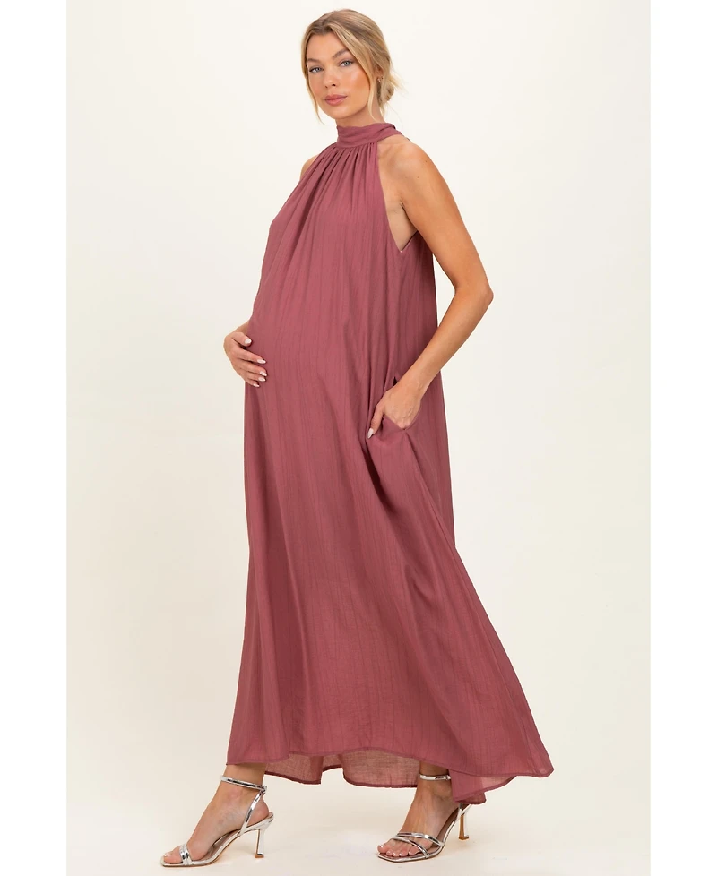 Pinkblush Maternity Halter Maxi Dress