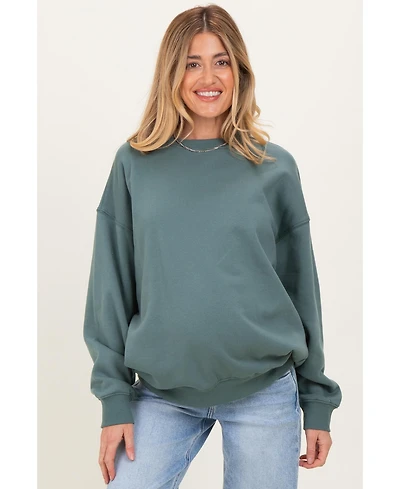 Pinkblush Maternity Oversized Fleece Crewneck Sweatshirt